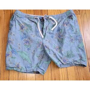 Superdry Shorts Floral Print Casual Drawstring Mens 2XL 7.5" Inseam Sunscorched